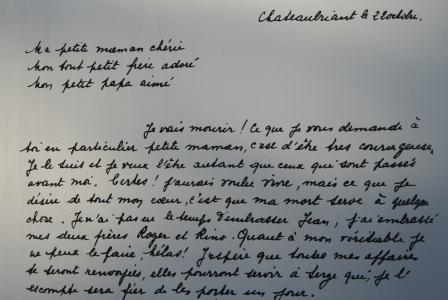 La lettre de Guy Moquet La lettre de Guy Moquet